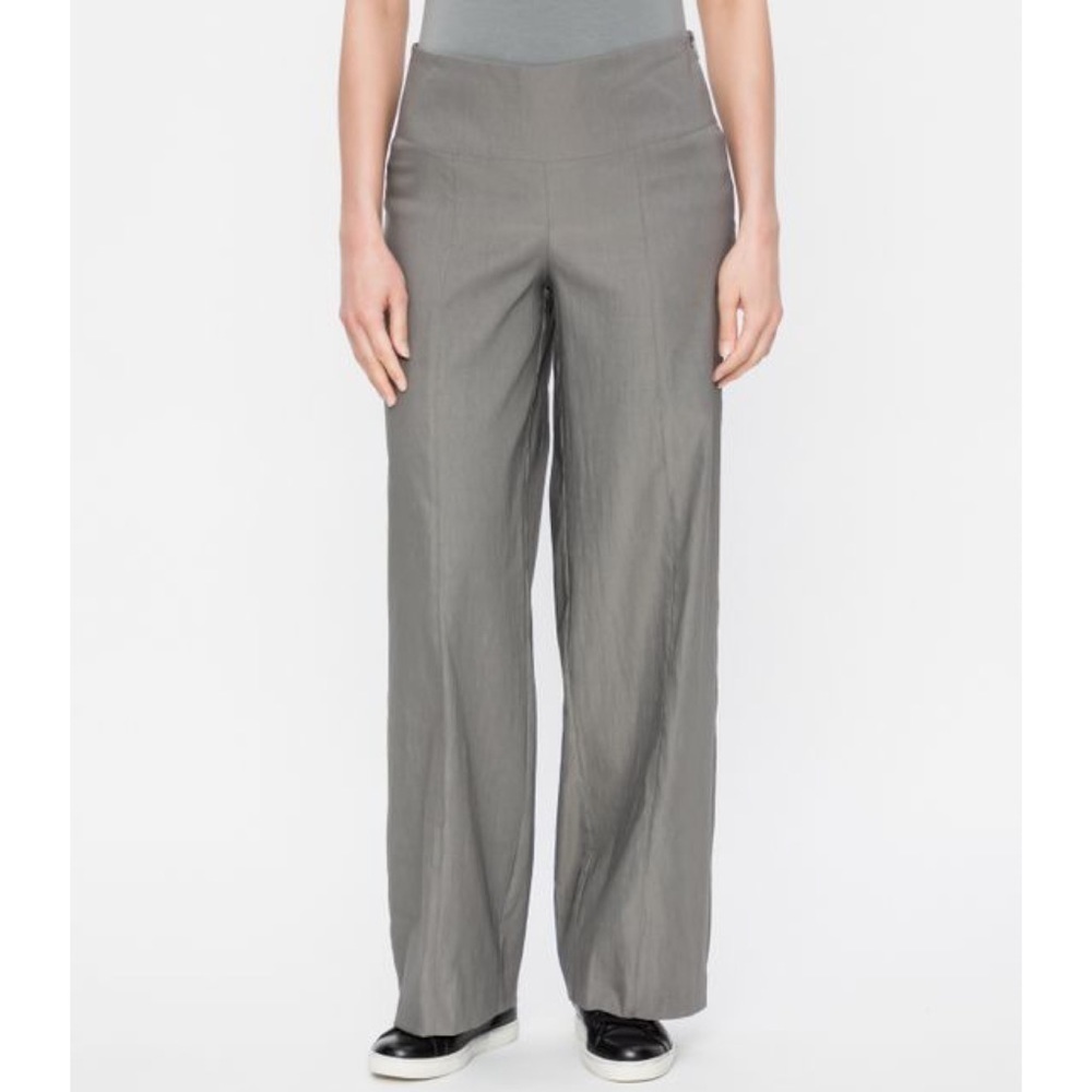 Sarah Pacini Grey Linen Pants 3 (10-12)